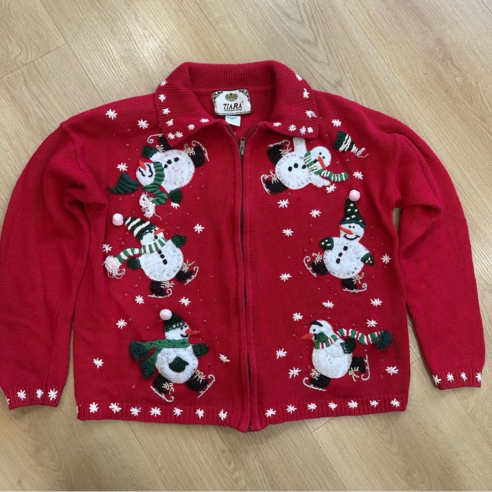 Vintage Tiara International Christmas Sweater Size M